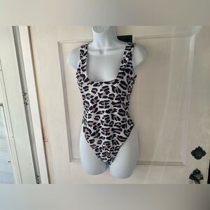 Leopard print bathing suit